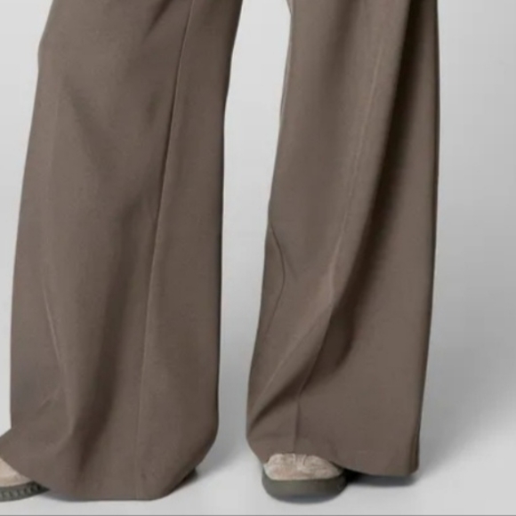 🏷️NWT Nasty Gal Brown Tailered Cut Out Detail Wide Leg Trousers Pants 10 - Picture 5 of 6